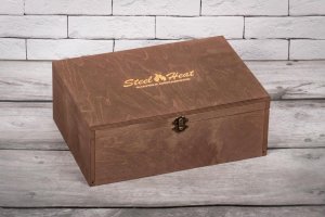 Подарочный набор SteelHeat PREMIUM BOX GLORIA черный + деревянная коробка + стартовый комплект