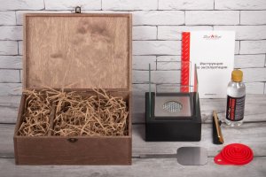 Подарочный набор SteelHeat PREMIUM BOX GLORIA черный + деревянная коробка + стартовый комплект