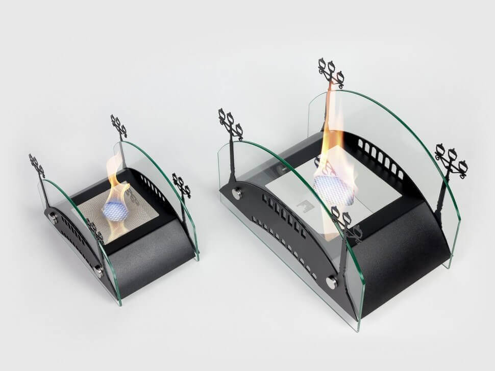 Биокамин настольный Lux Fire Пушкинский мост М (черный)