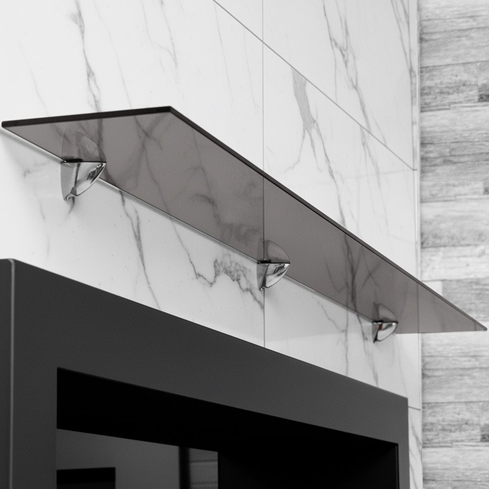 Стеклянная полка для биокамина Bronze 1000